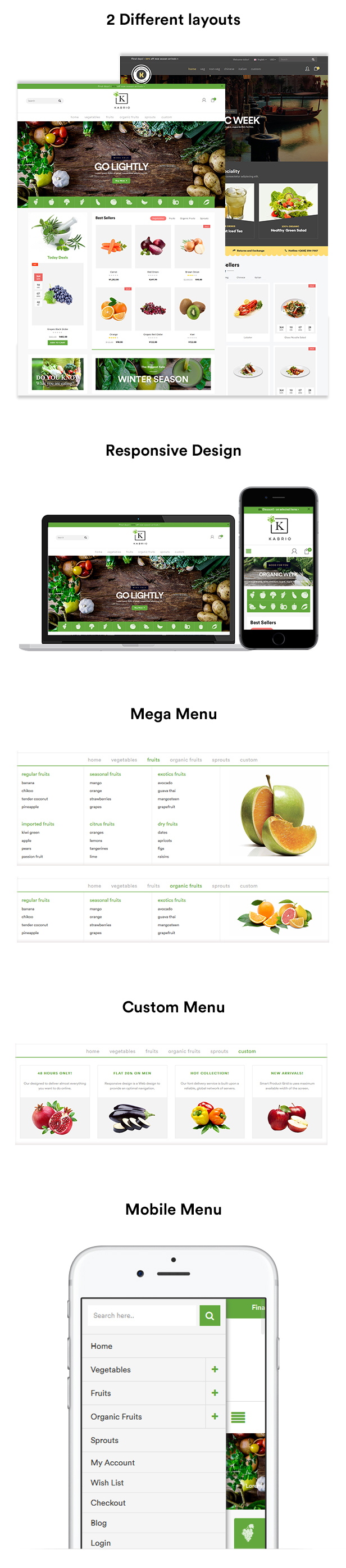 Kabrio - Organic & Restaurant Store HTML Template