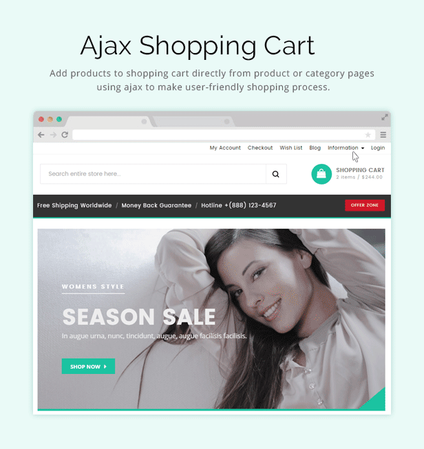 Clothing store website